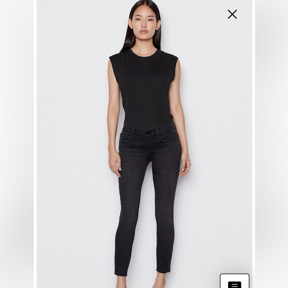 Frame Le Skinny de Jeanne Black Jeans Sz 27 NWT